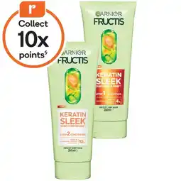 Woolworths Garnier Fructis Keratin Sleek Shampoo or Conditioner 200ml offer