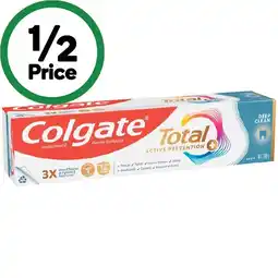 Woolworths Colgate Total Active Prevention Deep Clean Toothpaste 200g offer