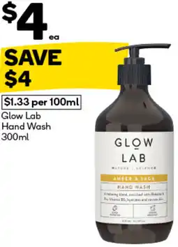 Woolworths Glow Lab Hand Wash offer