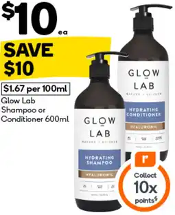 Woolworths Glow Lab Shampoo or Conditioner offer