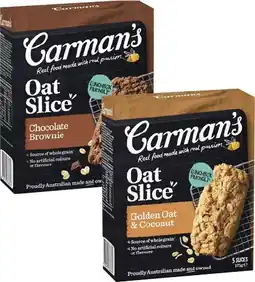 Coles Carman's Oat Slices offer