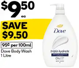 Woolworths Dove Body Wash offer