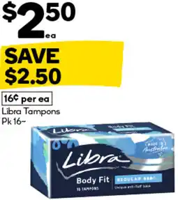 Woolworths Libra Tampons offer