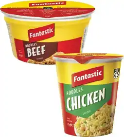 Coles Fantastic Noodle Cup or Bowl offer
