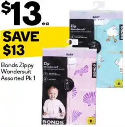 Woolworths Bonds Zippy Wondersuit offer