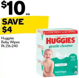 Woolworths Huggies Baby Wipes offer