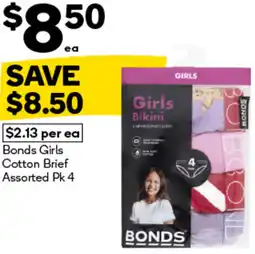 Woolworths Bonds Girls Cotton Brief offer