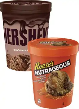 Coles Hershey's or Reese's Ice Cream Tub offer