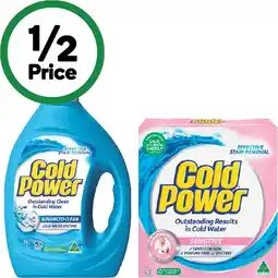 Woolworths Cold Power Laundry Liquid 2 Litre or Powder 2 kg offer