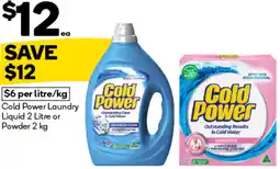 Woolworths Cold Power Laundry Liquid or Powder offer