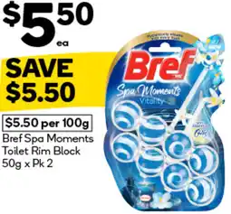 Woolworths Bref Spa Moments Toilet Rim Block offer