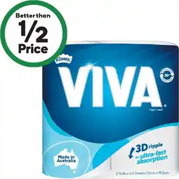 Woolworths Kleenex Viva Paper Towel Pk 2 offer