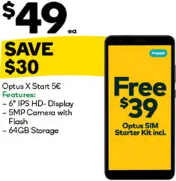 Woolworths Optus X Start 5 offer