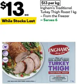 Woolworths Ingham's Traditional Turkey Thigh Roast offer