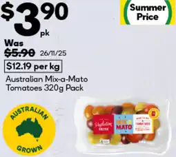 Woolworths Australian Mix-a-Mato Tomatoes offer