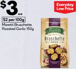 Woolworths Maretti Bruschette Roasted Garlic offer