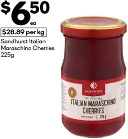 Woolworths Sandhurst Italian Maraschino Cherries offer