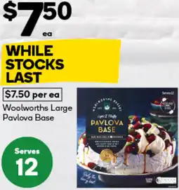 Woolworths Woolworths Large Pavlova Base offer