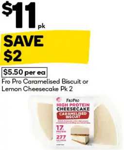Woolworths Fro Pro Caramelised Biscuit or Lemon Cheesecake offer