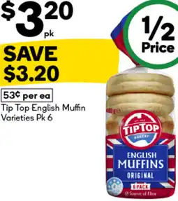Woolworths Tip Top English Muffin offer