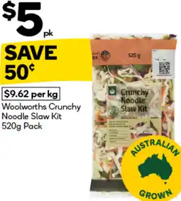 Woolworths Woolworths Crunchy Noodle Slaw Kit offer
