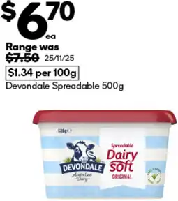 Woolworths Devondale Spreadable offer