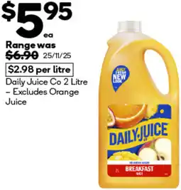 Woolworths Daily Juice Co offer