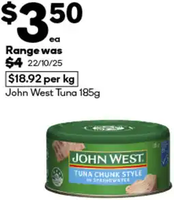 Woolworths John West Tuna offer