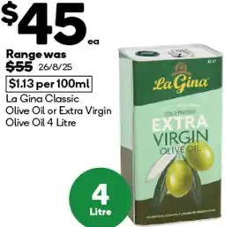 Woolworths La Gina Classic Olive Oil or Extra Virgin Olive Oil offer