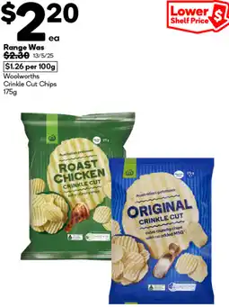 Woolworths Woolworths Crinkle Cut Chips offer