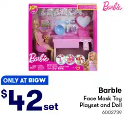 Woolworths Barbie Face Mask Toy Playset and Doll offer