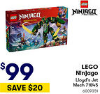 Woolworths LEGO Ninjago Lloyd's Jet Mech offer