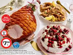 Coles Coles Beechwood Smoked Full Leg Ham offer