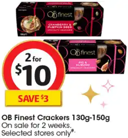 Coles OB Finest Crackers offer