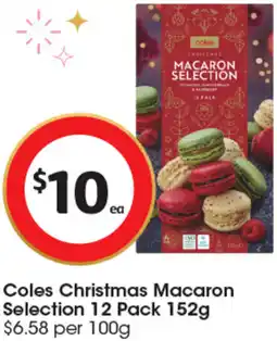 Coles Coles Christmas Macaron Selection offer