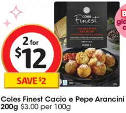 Coles Coles Finest Cacio e Pepe Arancini offer