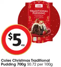 Coles Coles Christmas Traditional Pudding offer