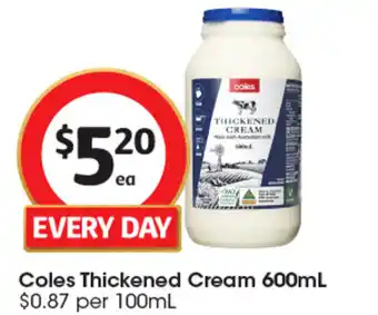 Coles Thickened Cream