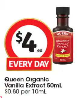Coles Queen organic vanilla extract offer