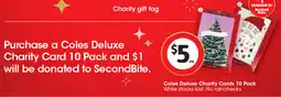 Coles Coles Deluxe Charity Cards offer