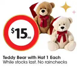 Coles Teddy Bear with Hat offer