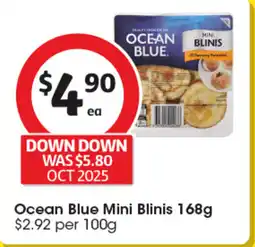 Coles Ocean Blue Mini Blinis offer