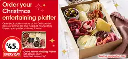 Coles Coles Artisan Grazing Platter offer