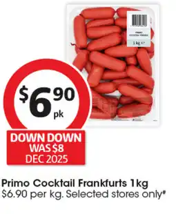 Coles Primo Cocktail Frankfurts offer