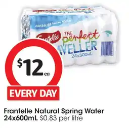 Coles Frantelle Natural Spring Water offer
