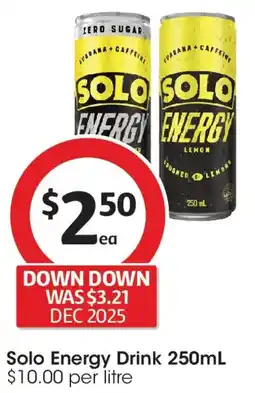 Coles Solo Energy Drink offer