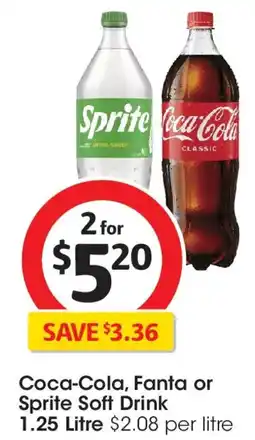 Coles Coca-Cola, Fanta or Sprite Soft Drink offer