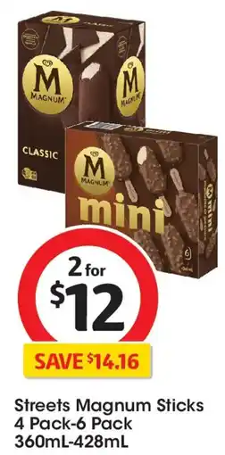 Coles Streets Magnum Sticks offer