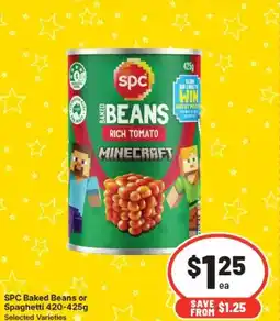 IGA Spc baked beans or spaghetti offer