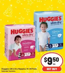 IGA Huggies Ultra Dry Nappies offer